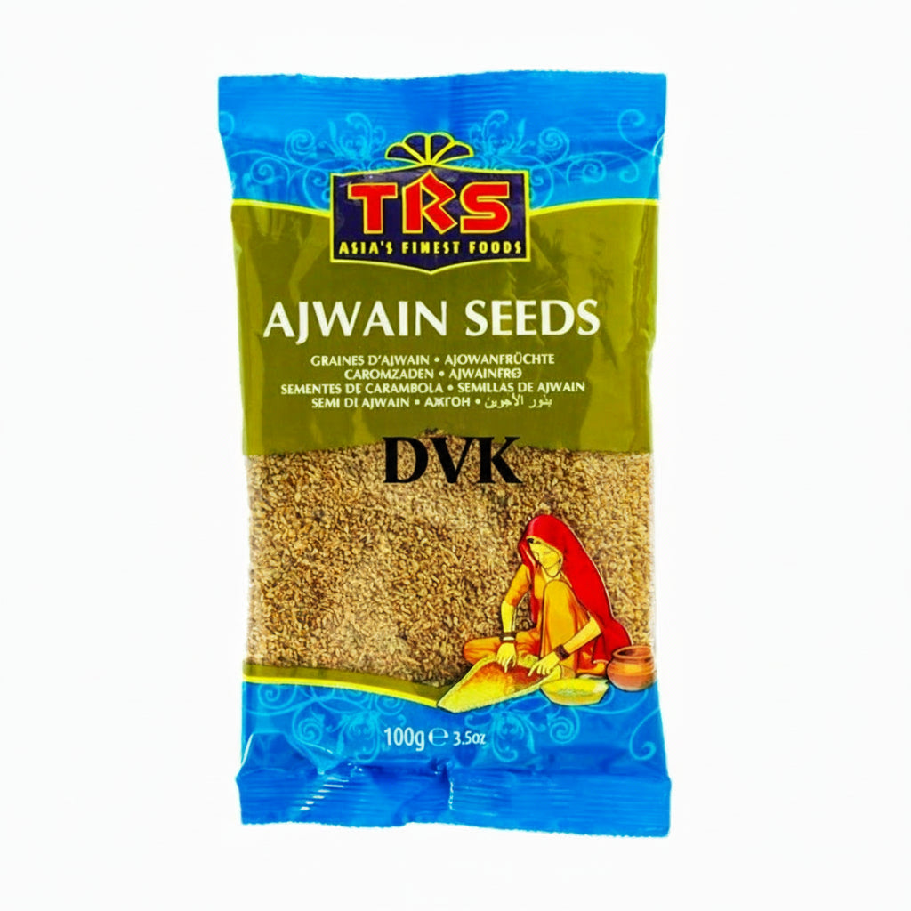 TRS Ajwain Seeds packaging on a white background