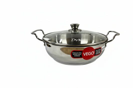 Vego Stainless Steel Kadai -22 to 26cm(Approx)
