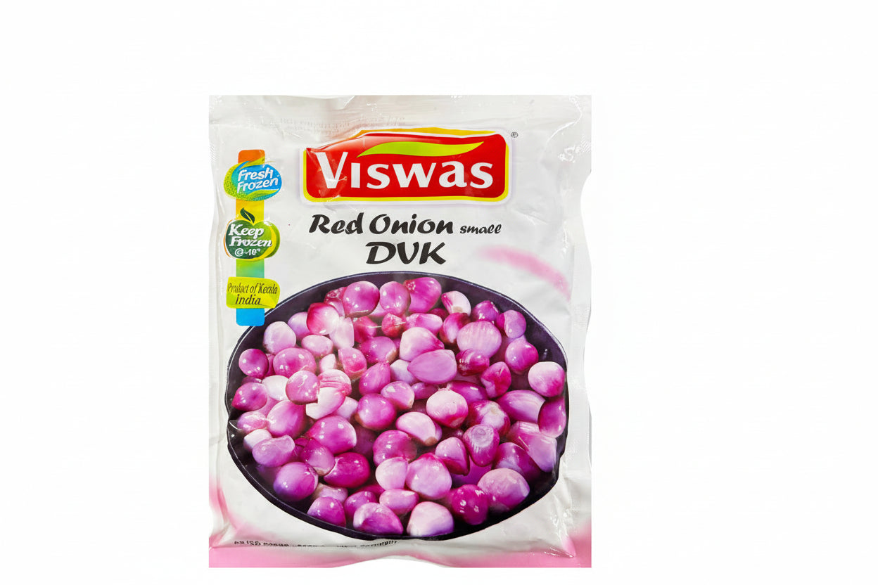 Viswas brand packaging of red onions on a white background