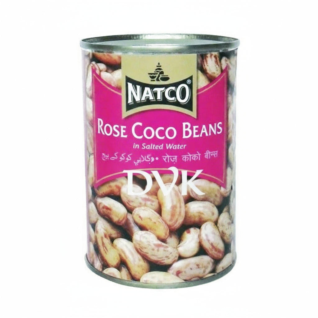 Can of Natco Rose Coco Beans on a white background