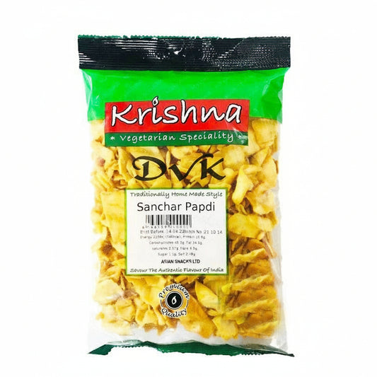 Packaged food item with 'Krishna' branding on a white background