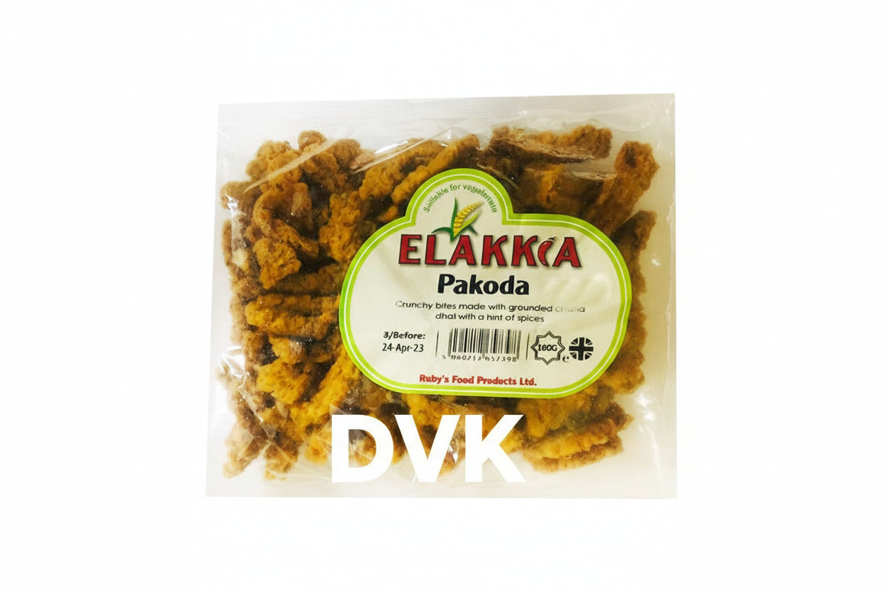Packaged Elakkia Pakoda with a visible label on a white background