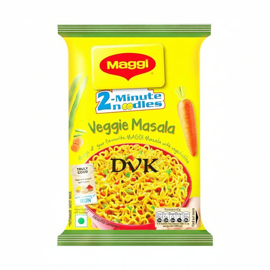 Maggi 2-Minute Noodles Veggie Masala package on a white background