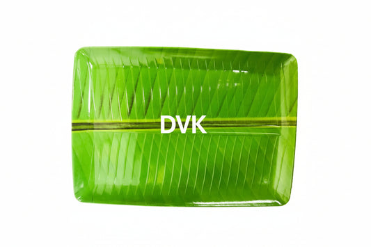 Banana Leaf Type Square Plate (Length:12cm And Breadth:8cm)