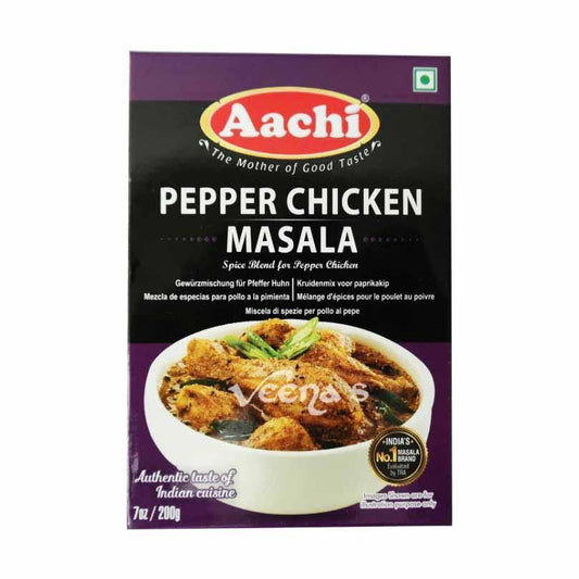 Aachi Pepper Chicken Masala 100g – Bold pepper flavour masala perfect for spicy South Indian chicken
