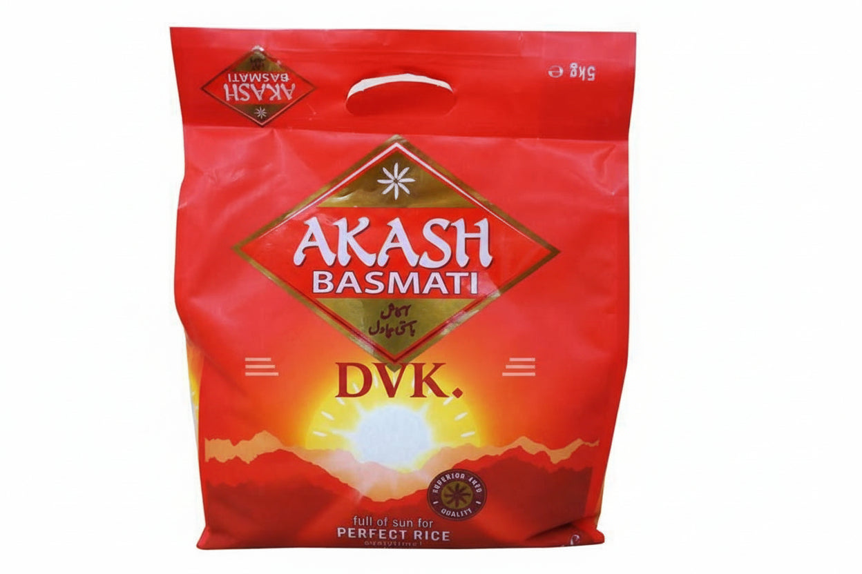 Akash Basmati Rice - with long grains and rich aroma perfect for biryani pulao and daily meals