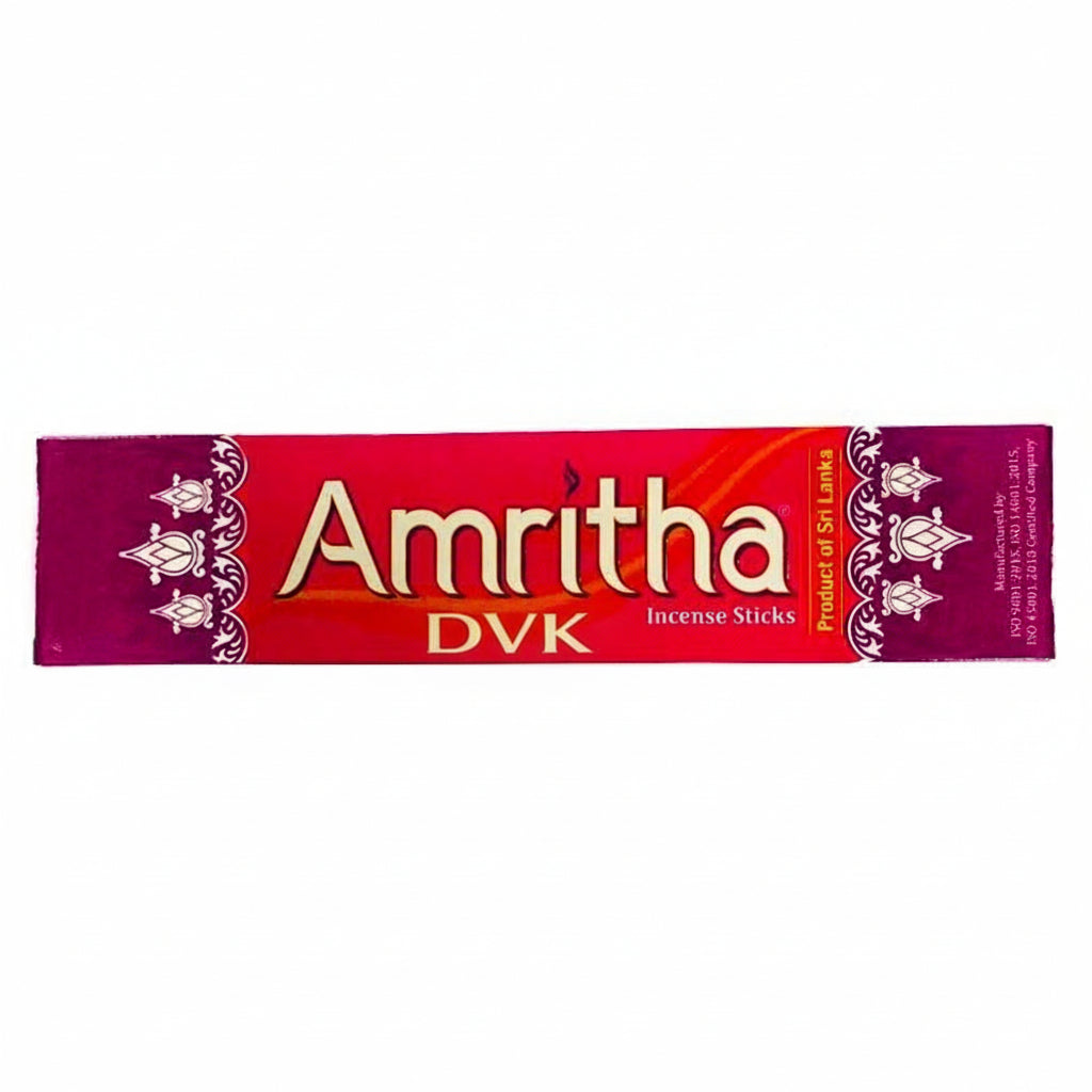 Amritha  incense sticks packaging on a white background