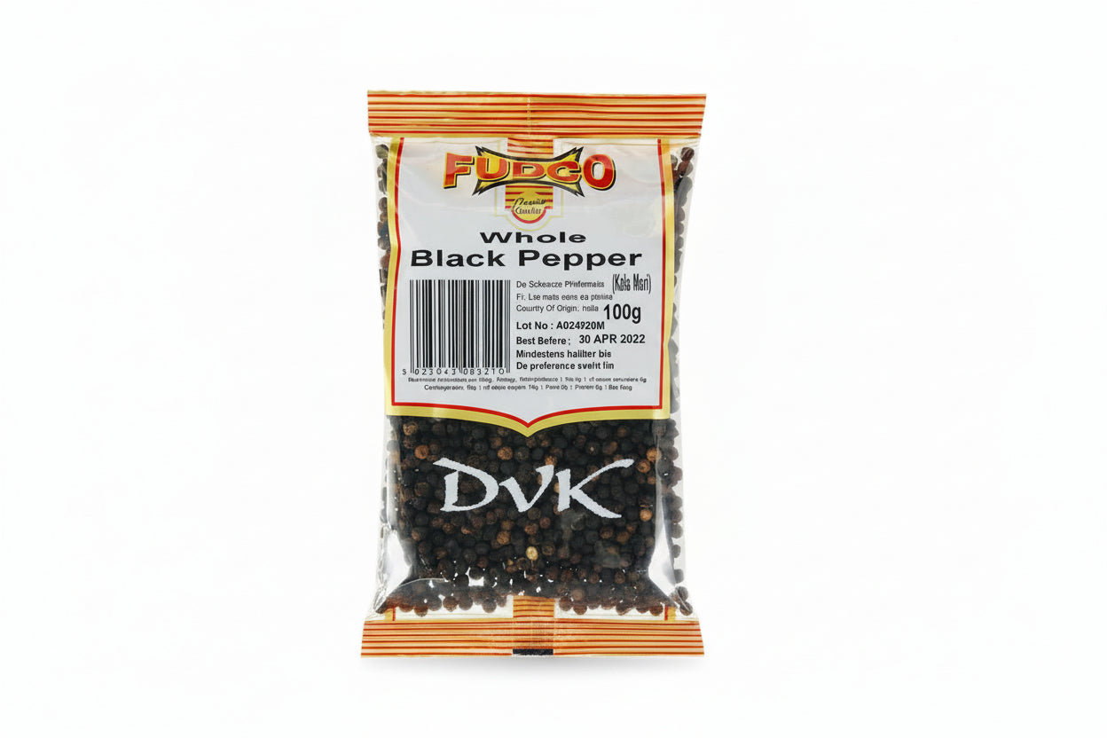 Fudco Black Pepper Whole 100G