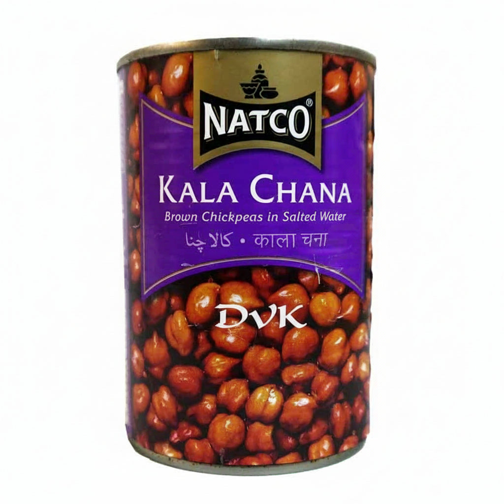 Can of Kala Chana with Natco branding on a white background