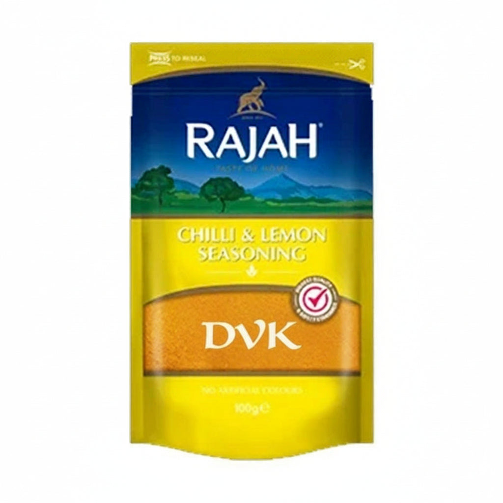 Rajah Chilli & Lemon Seasoning packet on a white background