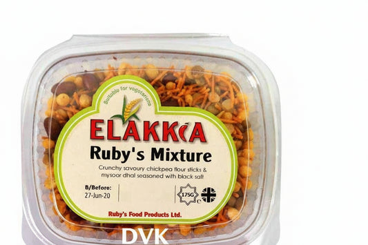 Packaged food product with 'Elakkka' label on a white background