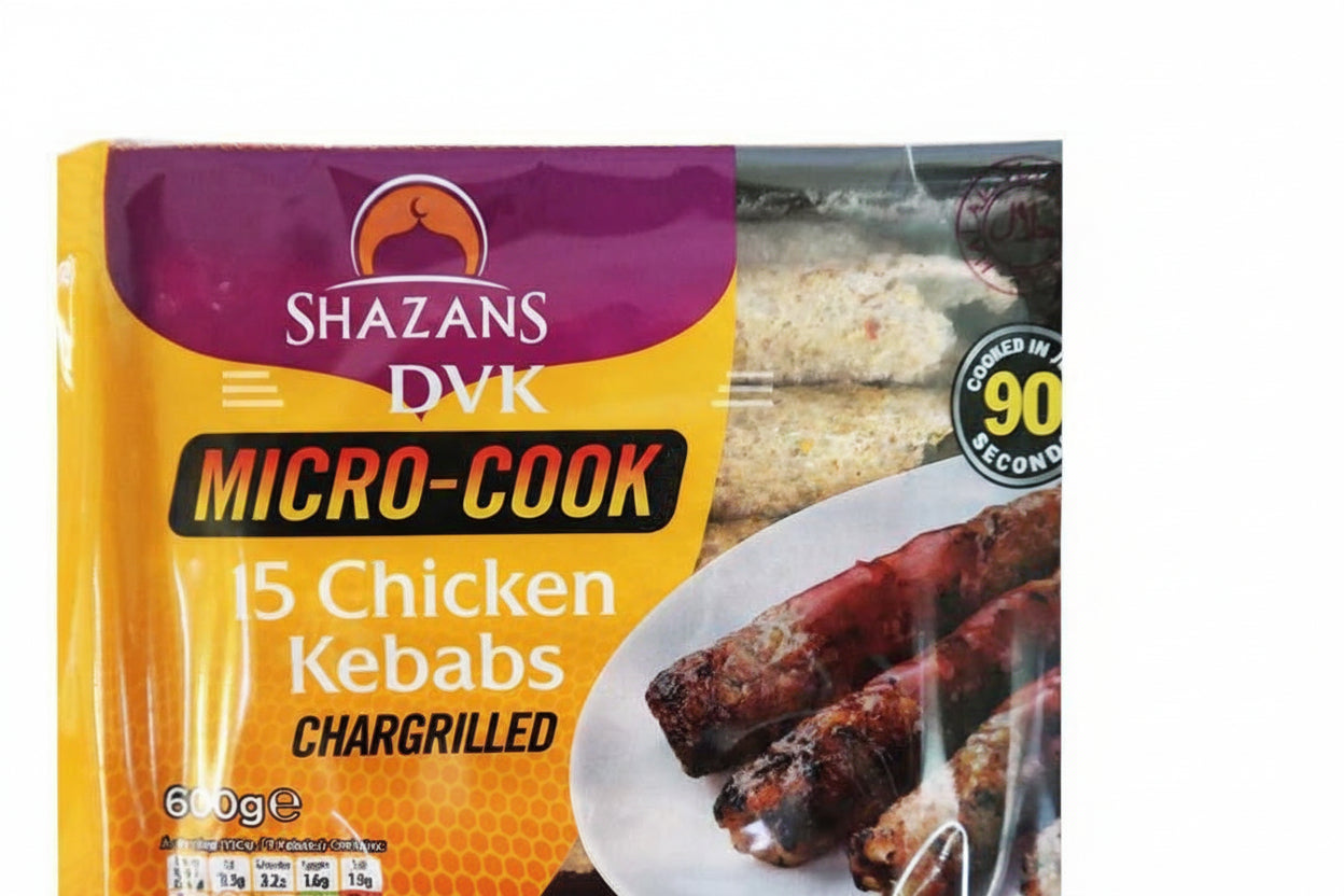 Shazans 12 Micro Cook Chicken Kebab 600g